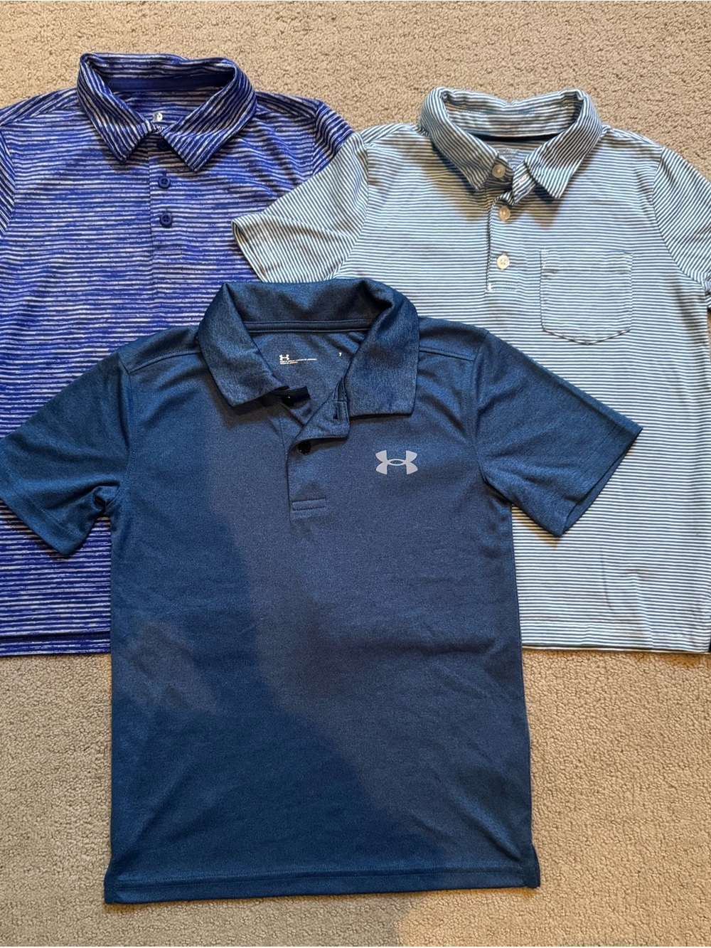 Under Armour Boys' Navy and Blue Mixed Polo Pack